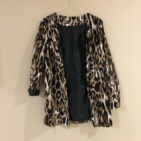 Cheetah print blazer/cardigan - Picture 1 of 2